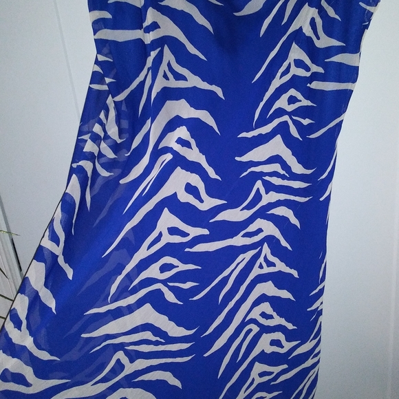 Rene Margo Skirt.. 3X blue and gray sheer w/lining - Picture 2 of 3